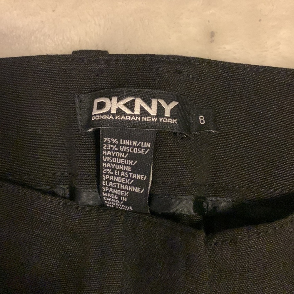 DKNY Black Linen Pants - Picture 3 of 4